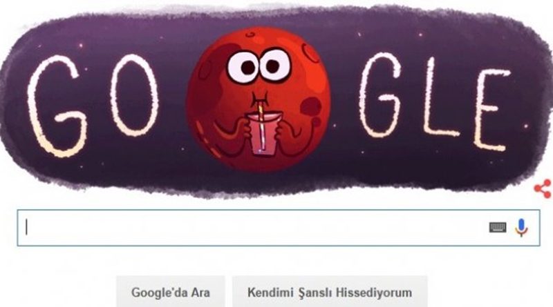 Mars’ta su bulunması Google’a doodle oldu